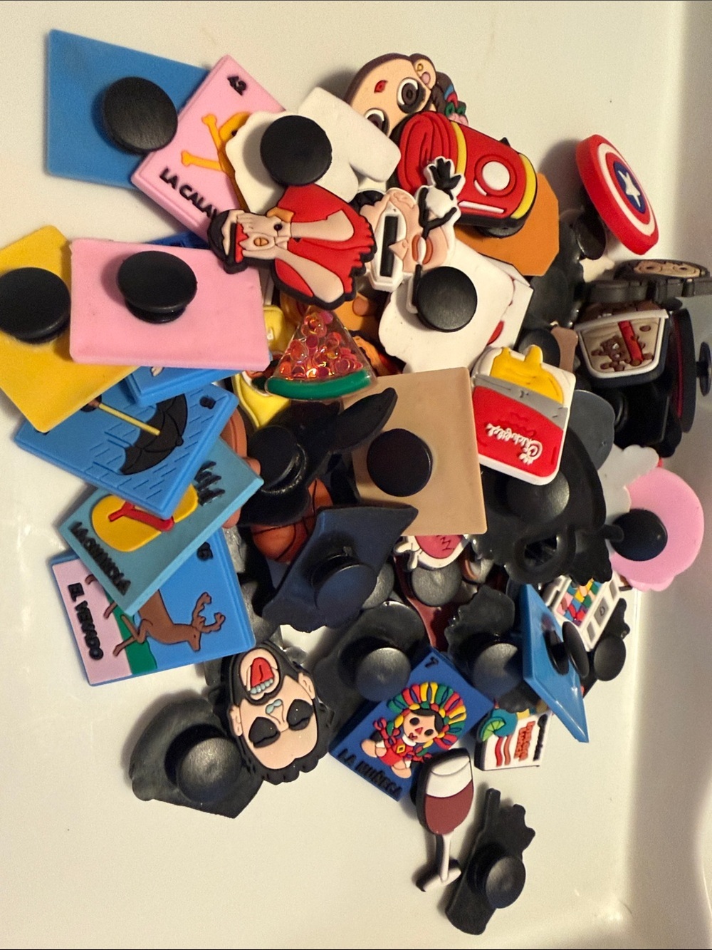 74 Lot of Mixed Color Cartoon Food & Character Shoe Charms Pack - Picture 6 of 7